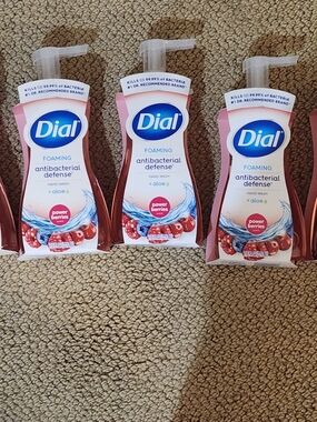 Brand New Bottles of Dial Foaming Antibacterial Hand Wash Power Berries